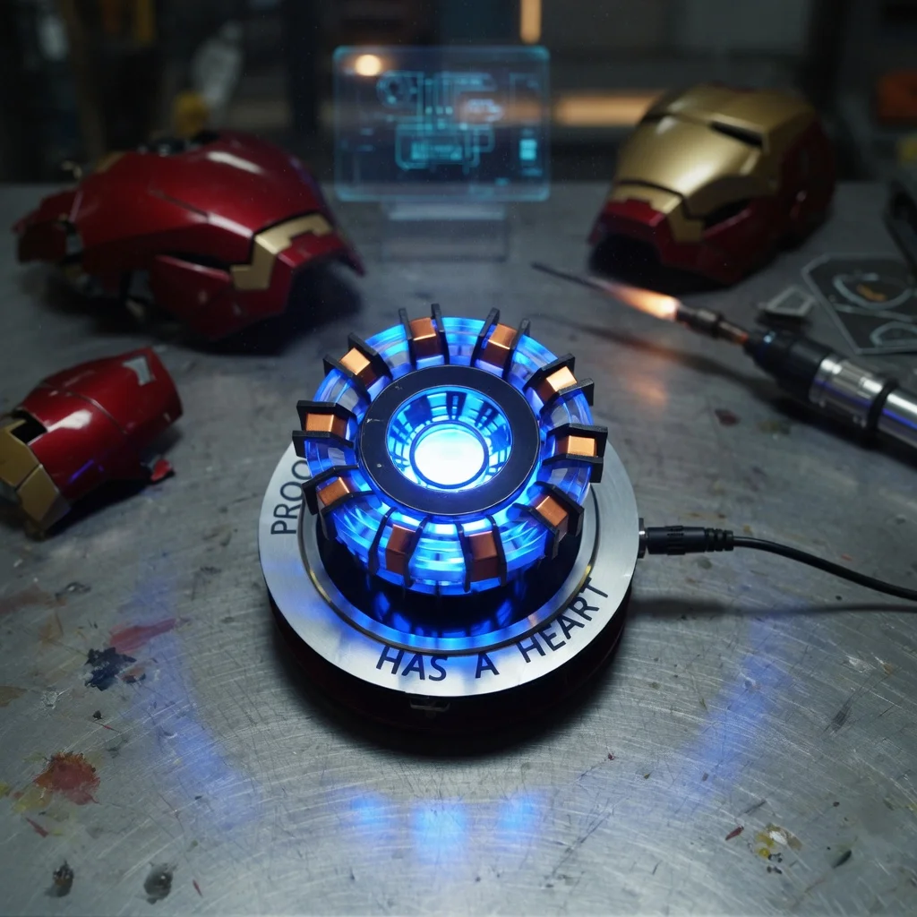 WWPPU Maglev Arc Reactor LED Table Lamp Floating Power Core 1:1 Scale Prop Premium Geek Room Desk Decor Novelty Items