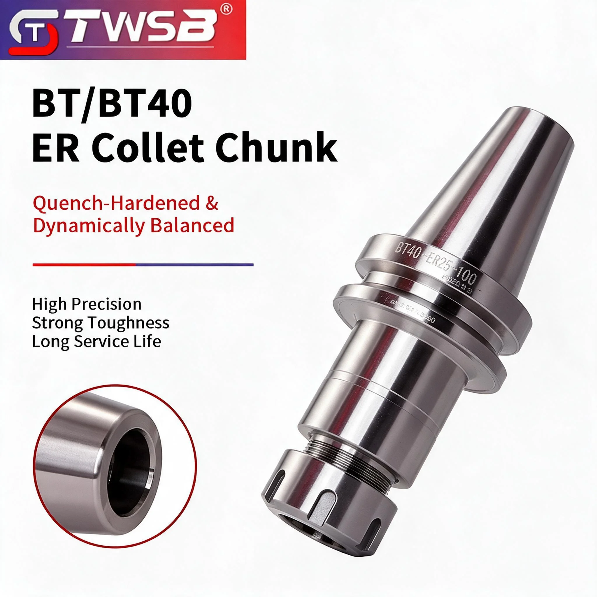 Precision 0.003 BT30 BT40 Pre-balanced BT-ER Collect Chuck ER16 ER20 ER25 ER32 70L 100L CNC Machining Center Spindle Tool Holder