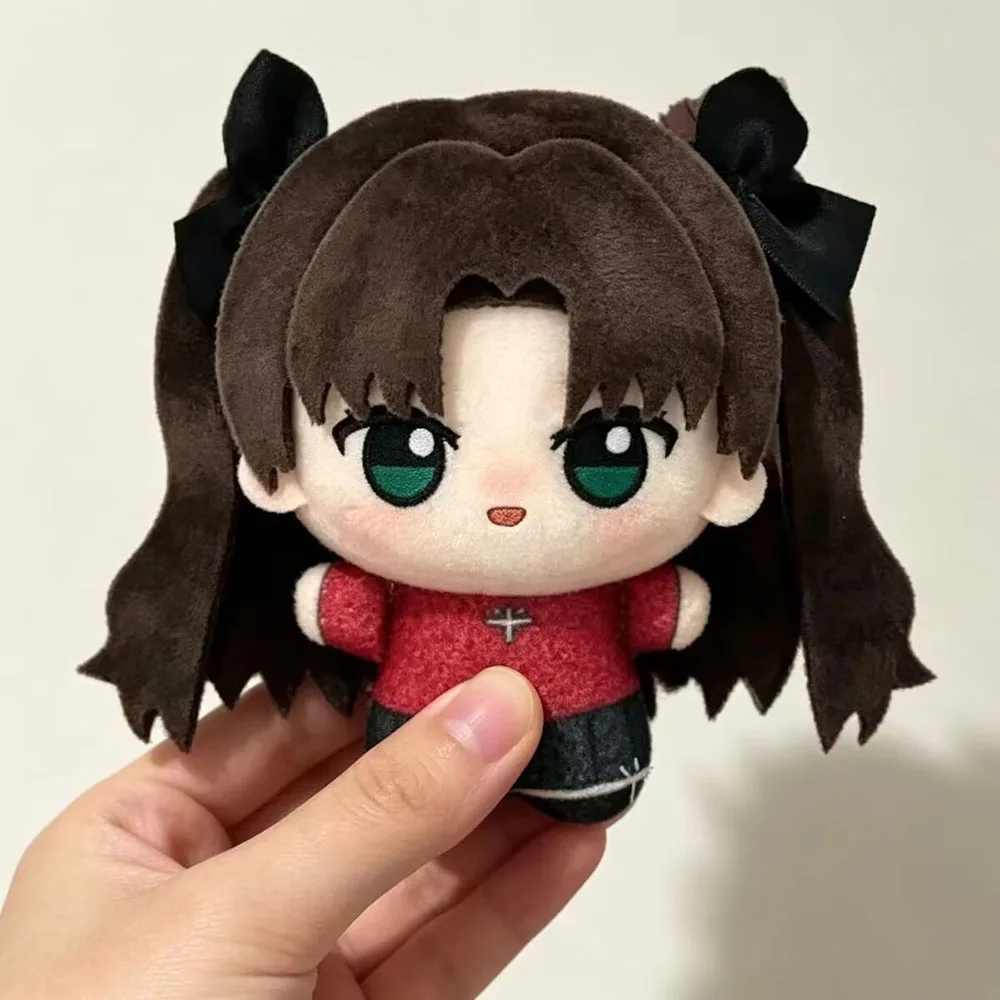 Anime 10cm Fate Tohsaka Rin Plüschpuppe Magischer Anhänger Fate Rin Tohsaka Plüschtier Sammlerstück für Fans Geburtstags- und Weihnachtsgeschenk
