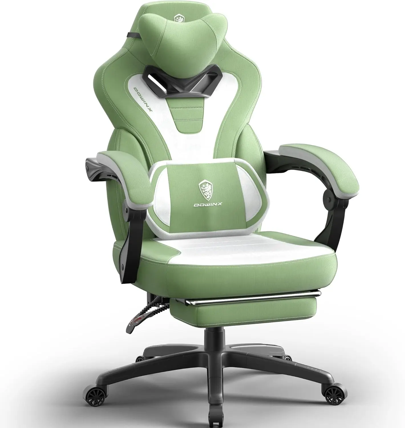 

Gaming Chair with Footrest, Big and Tall Gaming Chair for Heavy People, Gamer Chairs for Adult with Massage (Green)