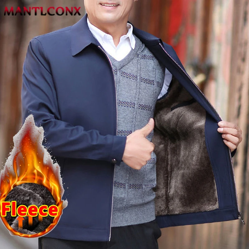 Winter Thick Warm Blazer Jacket Men Fleece Lining Winter Jackets for Men Autumn Office Dress Coat Social Formal Outerwear L-3XL