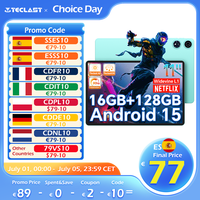 【New】 Teclast P50Ai 11 Inch 90Hz Tablet Pc Android 15 Ai Os (6Gb+10Gb Expansion)16Gb Ram 128Gb Lpddr5 7000Mah Allwinner A733-Ai Octa-Core 1280X800 Wifi-6 Bt 5.4