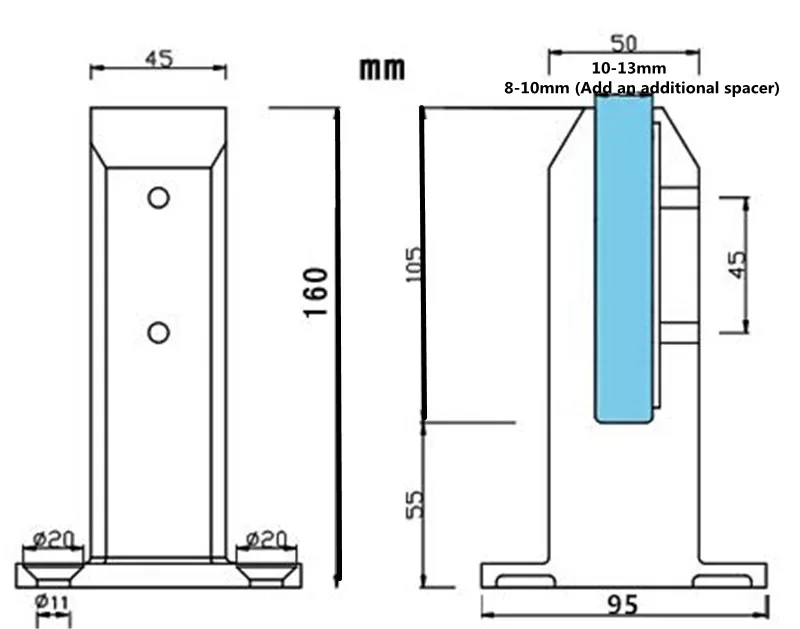 Pannello piscina recinzione in vetro inox staffa per scala montaggio elementi di fissaggio clip ringhiera per scale installazione a 90 gradi