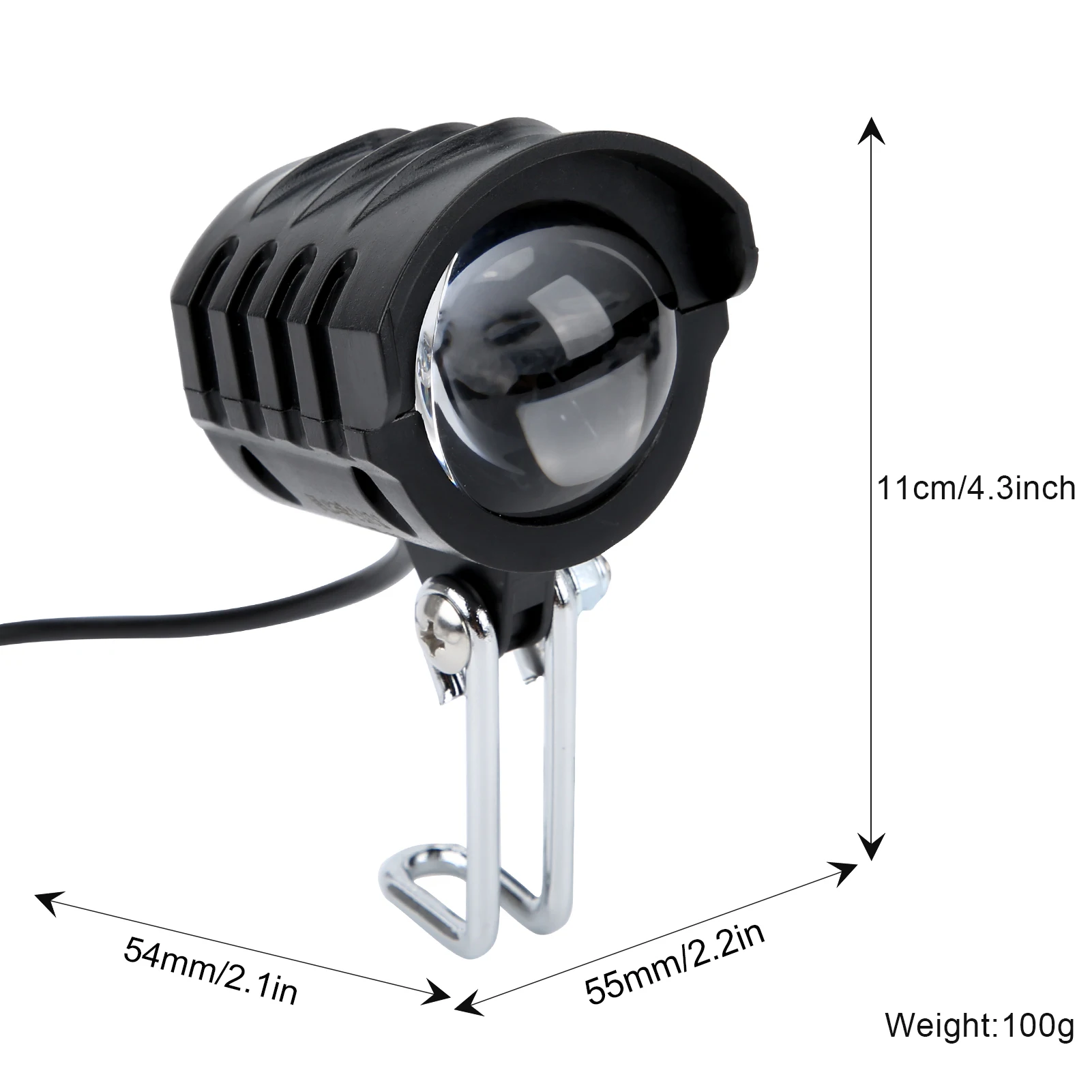 12V‑72V Bicycle Headlight Horn, Electric Scooter 2 in 1 Headlight Horn 12V‑72V Electric Bicycle Light with Horn