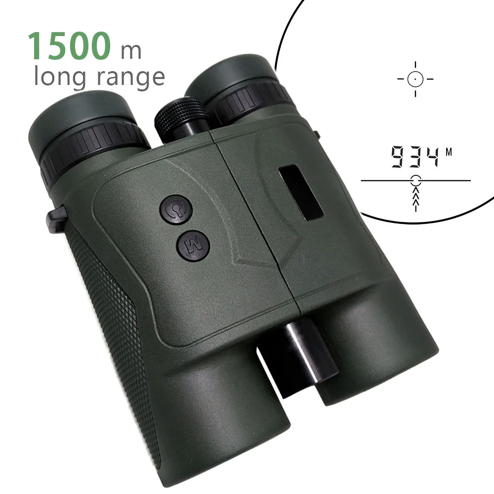 

10x42 TONTUBE Roof Prism Large Field of View Laser Rangefinder Binoculars with 1500m Long Range