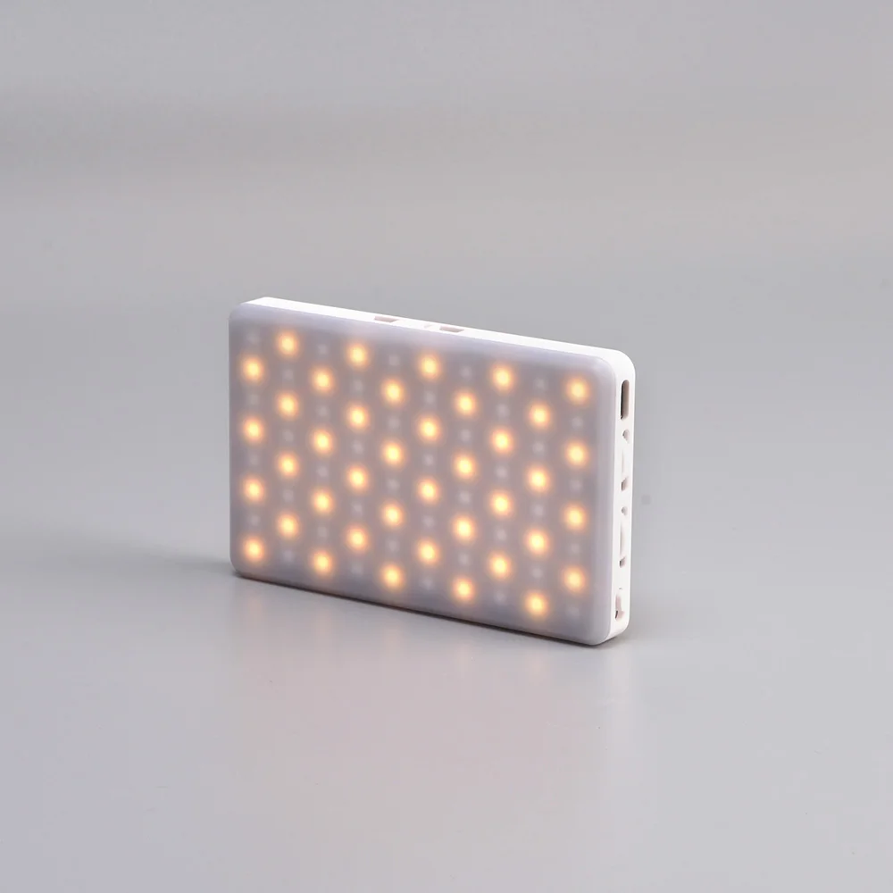 Luz LED recargable para selfi, Clip de luz para teléfono, 3 luces, modos de ajuste infinito, 5000mAh, para portátil, maquillaje, Vlog, 80 LED