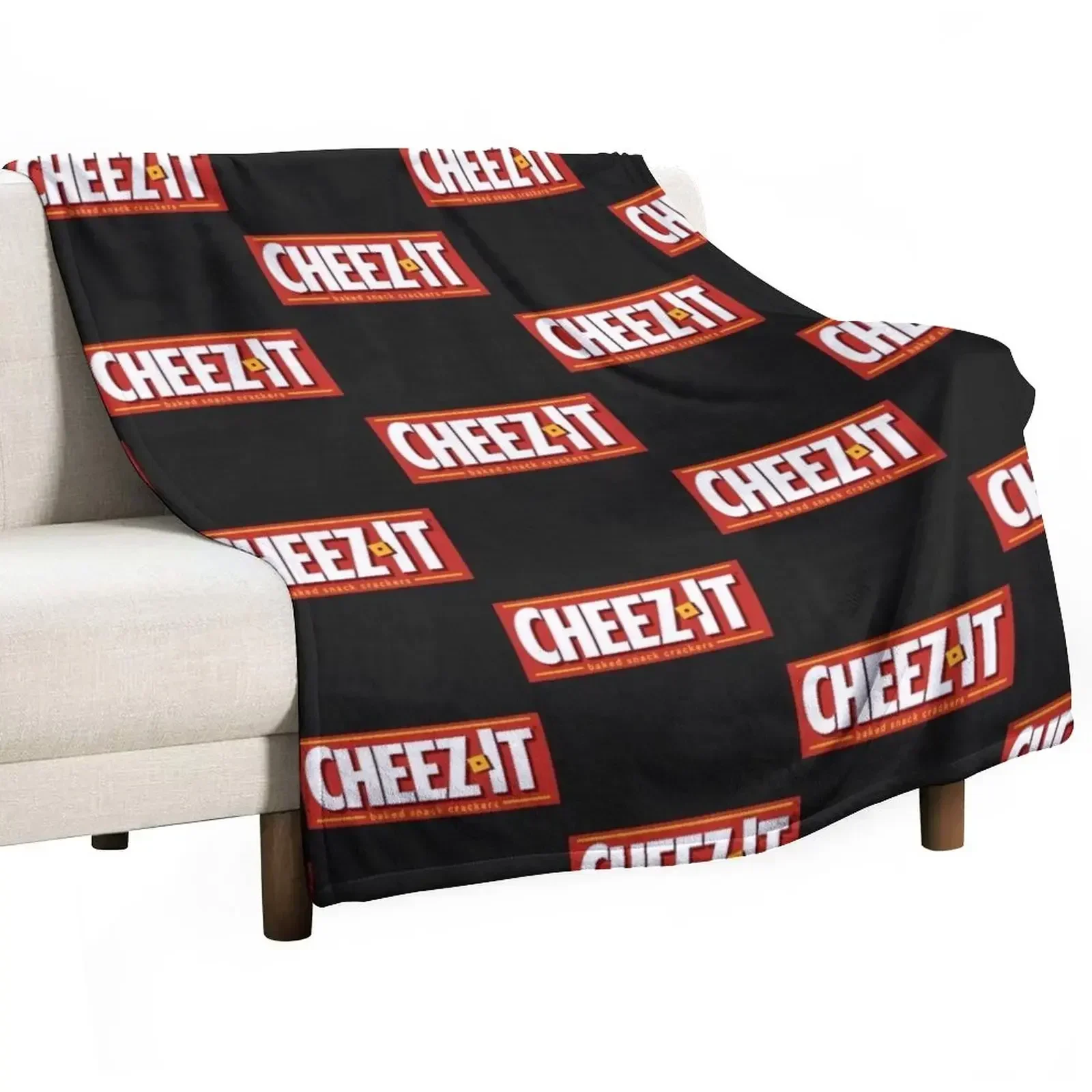 Cheez It Logo Throw Blanket valentine gift ideas Soft Plaid Blankets For Baby Blankets