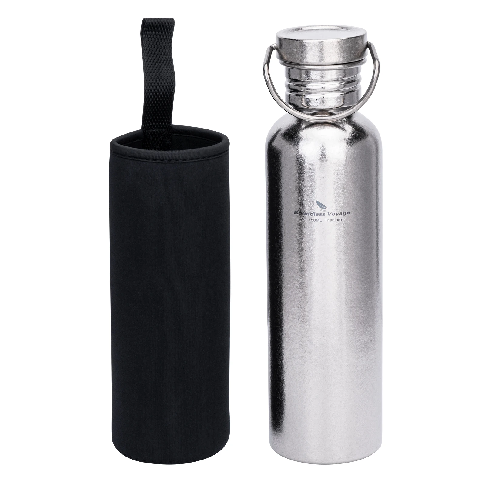 Boundless Voyage Titanium Water Bottle Wide Mouth Reusable Sport