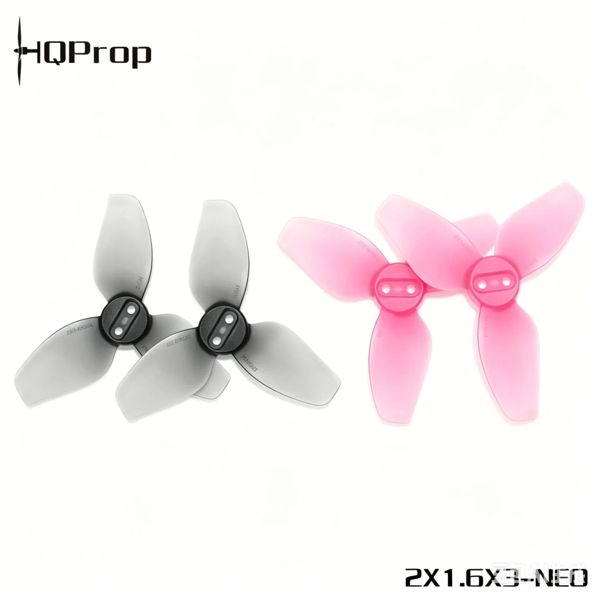 HQProp 2X1.6X3 2 Inch 3-Blade PC Props 1.5MM Shaft 2CW+2CCW Balanced Blades Compatible DJI Neo FPV RC Drone Spares
