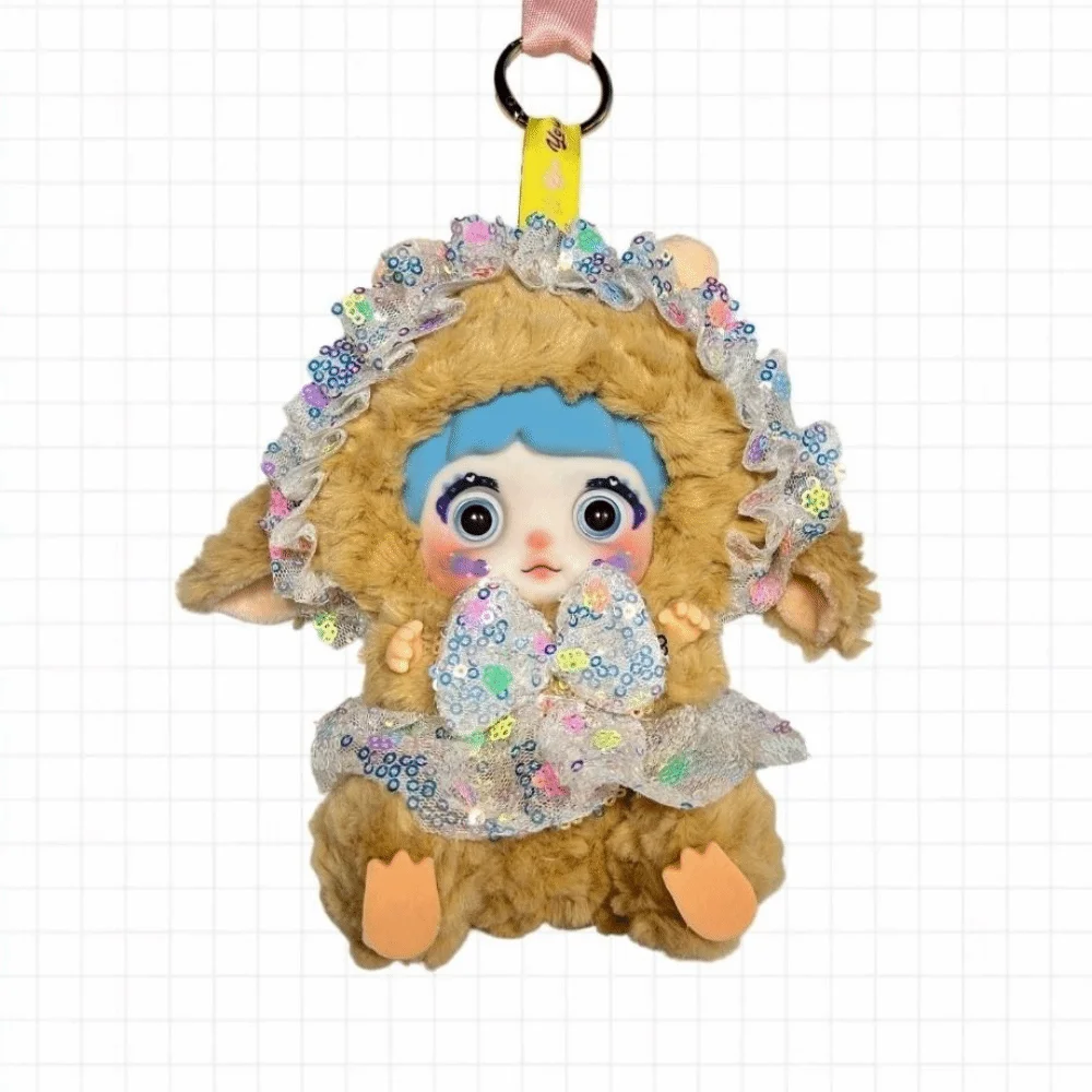 Key Ring Shiny Sequined Plush Lamb Pendant Sheep New Year Hanging Ornaments Lamb Plush Kawaii Stuffed Doll Bag Charms Key Decor