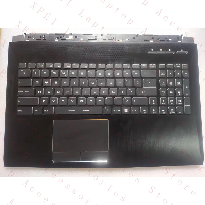 D  Palmrest US Backlit Keyboard RGB Touchpad for Msi GT62 GT62VR MS-16L2