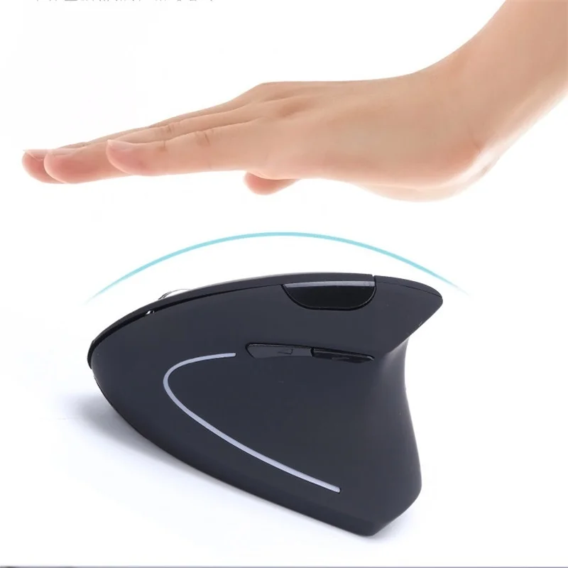 

CHYI Ergonomic Vertical Wireless Mouse 800/1200/1600DPI Optical Mouse Colorful Light 5D Computer Gaming Mice With Mouse Pad