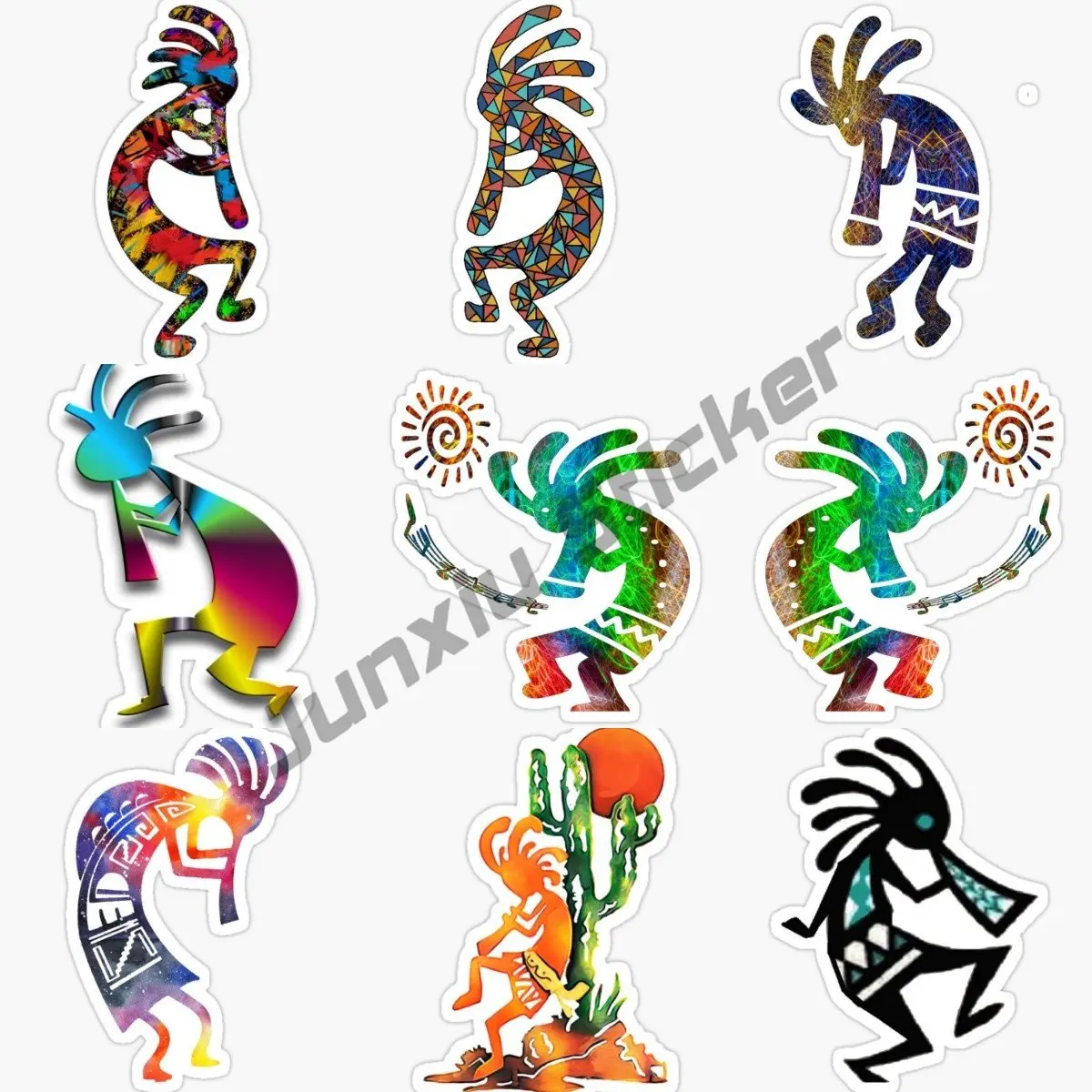 

Забавные наклейки и наклейки на автомобиль Kokopelli, наклейки на автомобиль, грузовик, бампер, Мультяшные водонепроницаемые наклейки на автомобиль, украшение на лобовое стекло и багажник