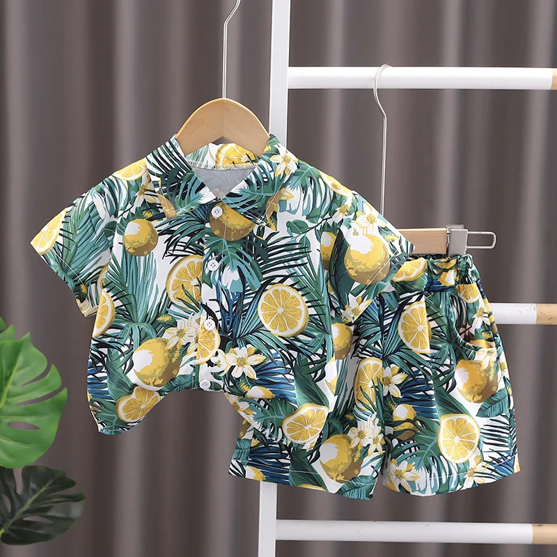 New Summer Baby Clothes Suit Children Boys Casual Shirt Shorts 2Pcs/Sets Toddler Sports Costume Infant Outfits Kids Tracksuits