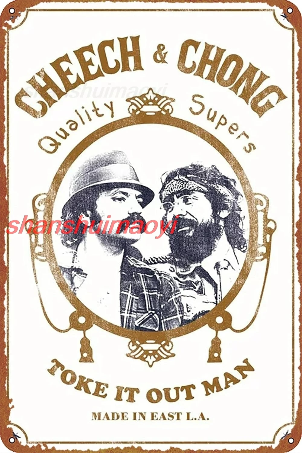 Cheech and Chong Movie Poster Retro Metal Sign Vintage Tin Sign for Cafe Bar Home Wall Decor 12 X 8 inch 1pc shanshui shans sign