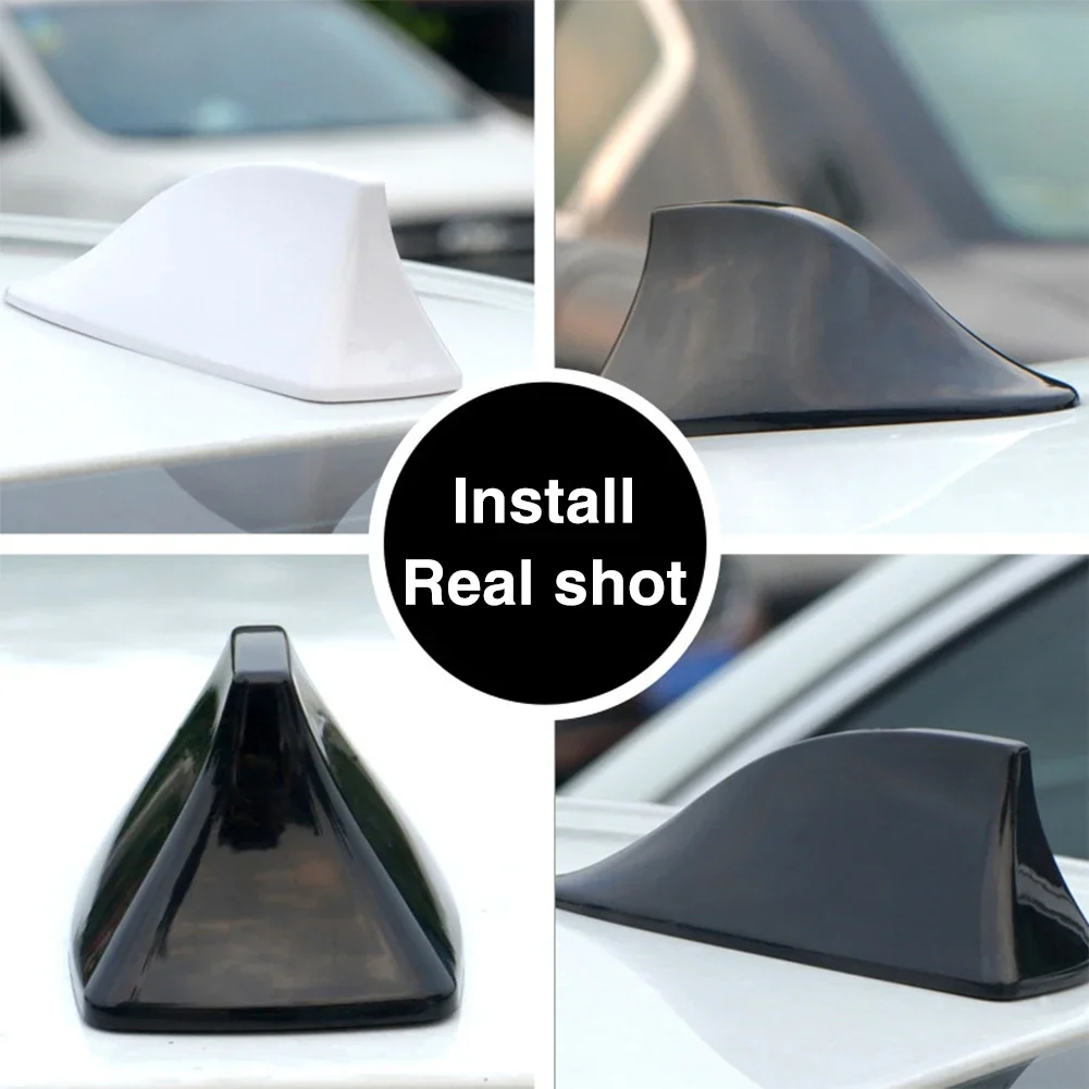 هوائي قرش Aileron de Signal FM Universel pour voiture، إشارة راديو FM ذاتية اللصق للسيارة، هوائي زعانف القرش المزخرف