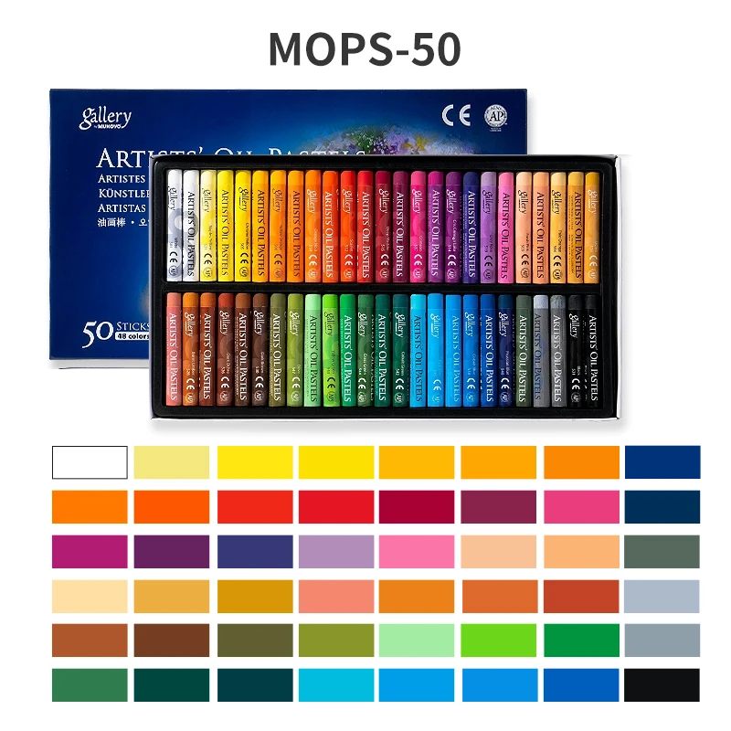 MUNGYO Kunstenaar Zachte Oliepastel Set Professionele Schilderij Tekening Graffiti Art Kleurpotloden Wasbaar Niet Giftig Art Supply 12/25/50 Kleur
