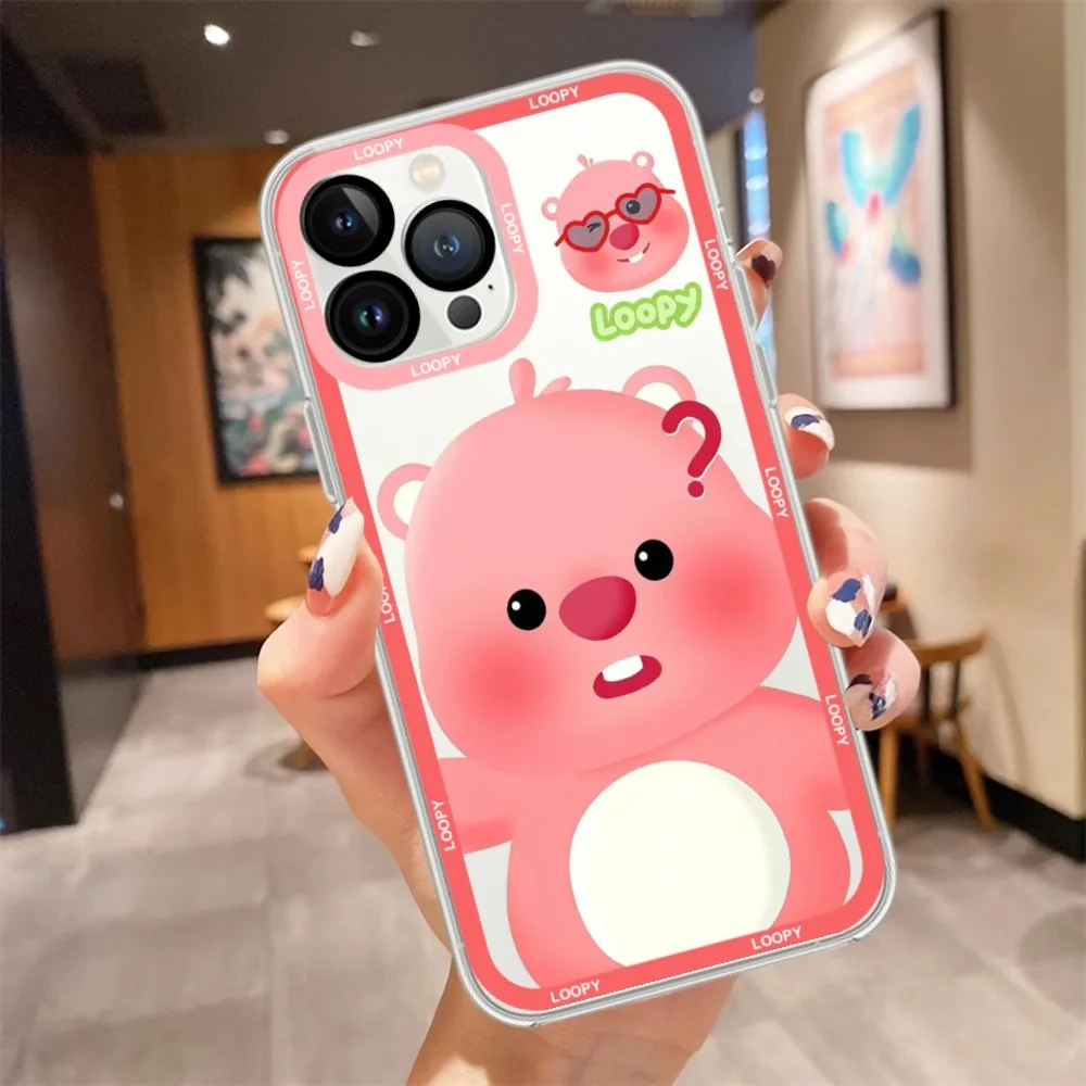 Korea cartoon L-Loopys Phone Case  For iPhone 15 13 14 12 11 Pro Max X XR XS Max