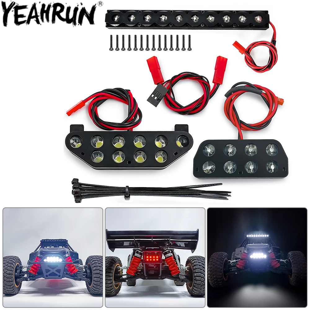 

YEAHRUN RC автомобильный фонарь на крыше, передние и задние светодиодные фары, задние фонари для 1/5 DBXL XL 4WD 2,0 4X4, газовый багги RTR, детали