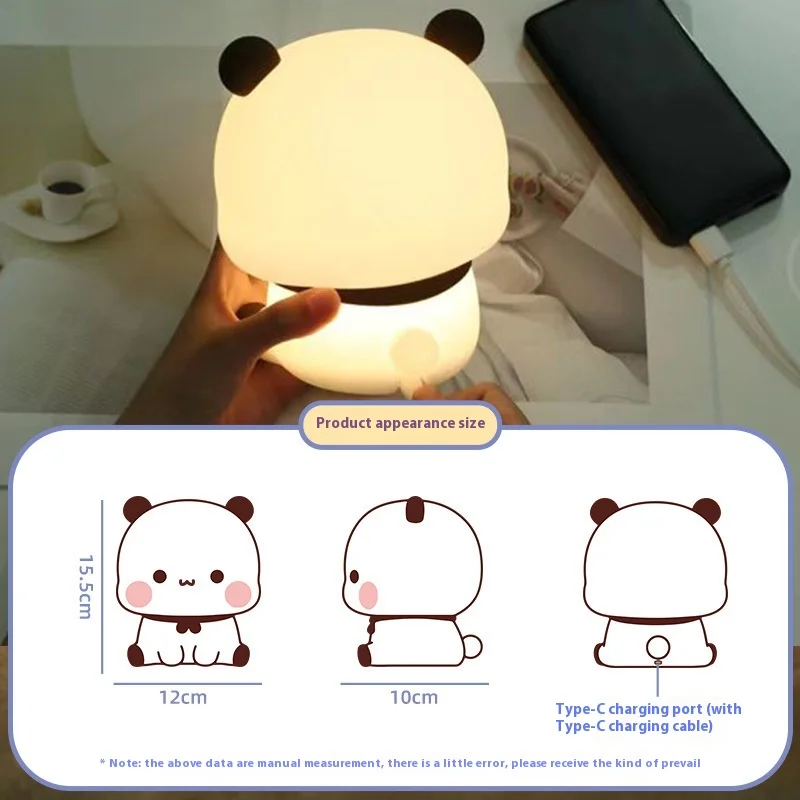 Kawaii Bär Panda Bubu Und Dudu Led Nachtlicht Lampe Niedlichen Cartoon Nachtlicht Tier Schlafzimmer Dekorative Wohnzimmer Puppen Geschenke