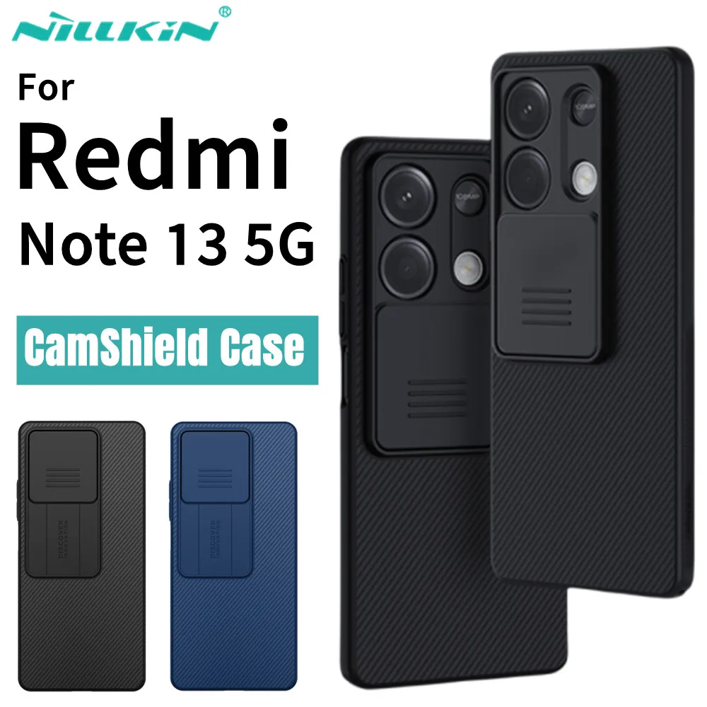 

For Xiaomi Redmi Note 13 Case NILLKIN CamShield Case PC Slide Camera Protect Privacy Anti-skid Back Cover For Redmi Note 13 5G