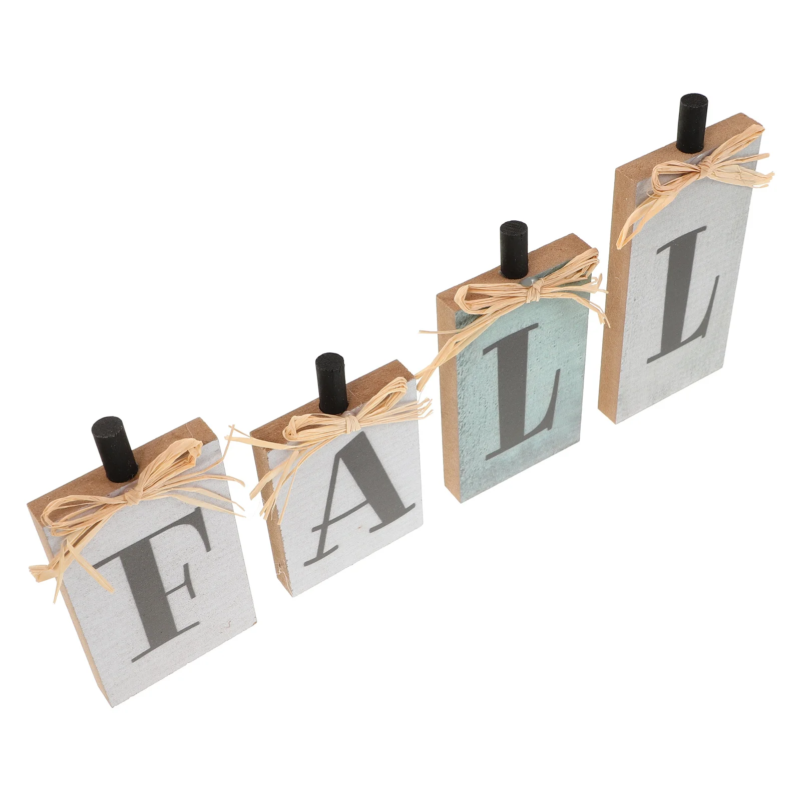 

4pcs Vintage Wooden Blocks Fall Decor Tabletop Centerpiece For Office Desk Thanksgiving Wall Hanging Sign Fall