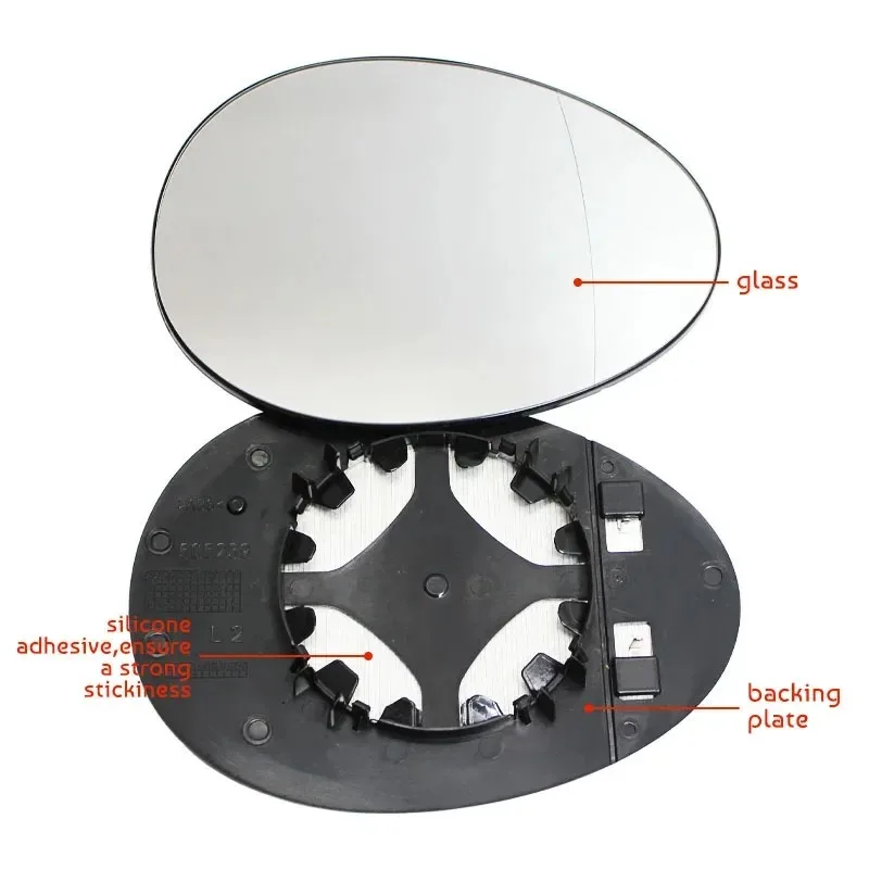 Left & Right Blue Car Side Rearview Mirror Glass Lens Heated for BMW MINI ONE/COOPER COUNTRYMAN R55 R56 R57 R58 R59 R60 R61
