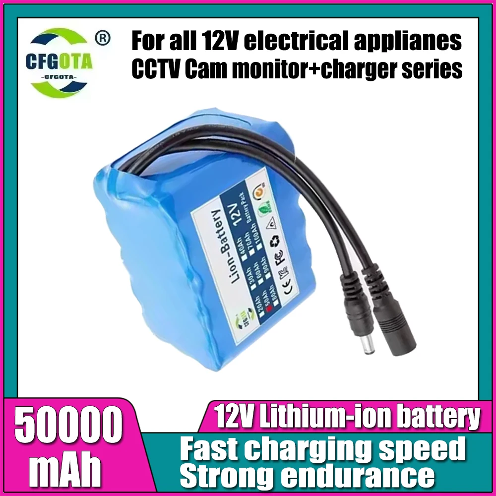12V 20Ah-50Ah 3S2P-3S5P battery pack 18650 lithium-ion battery with BMS lithium battery pack protection board