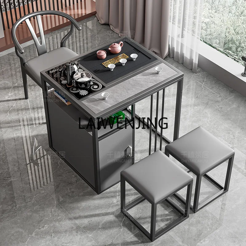 HLZ tea table and chair combination household small apartment coffee table Kung Fu light luxury modern tea table