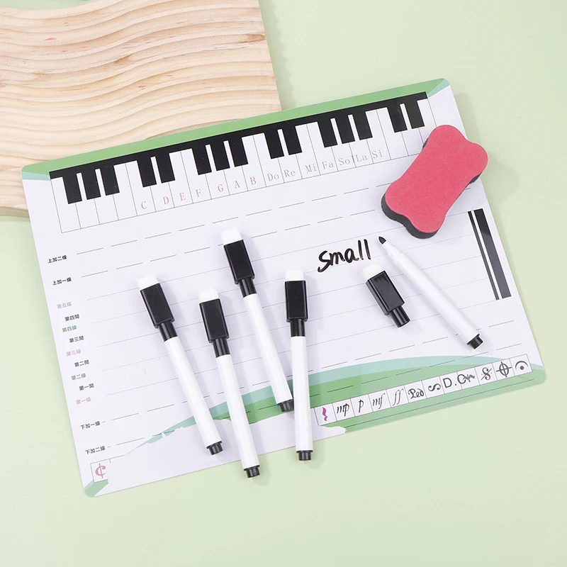 Erasable Music Staff Piano Practice Board Musical Note Whiteboard Music Staff Erasable Plastic Board Staff Board For Teaching