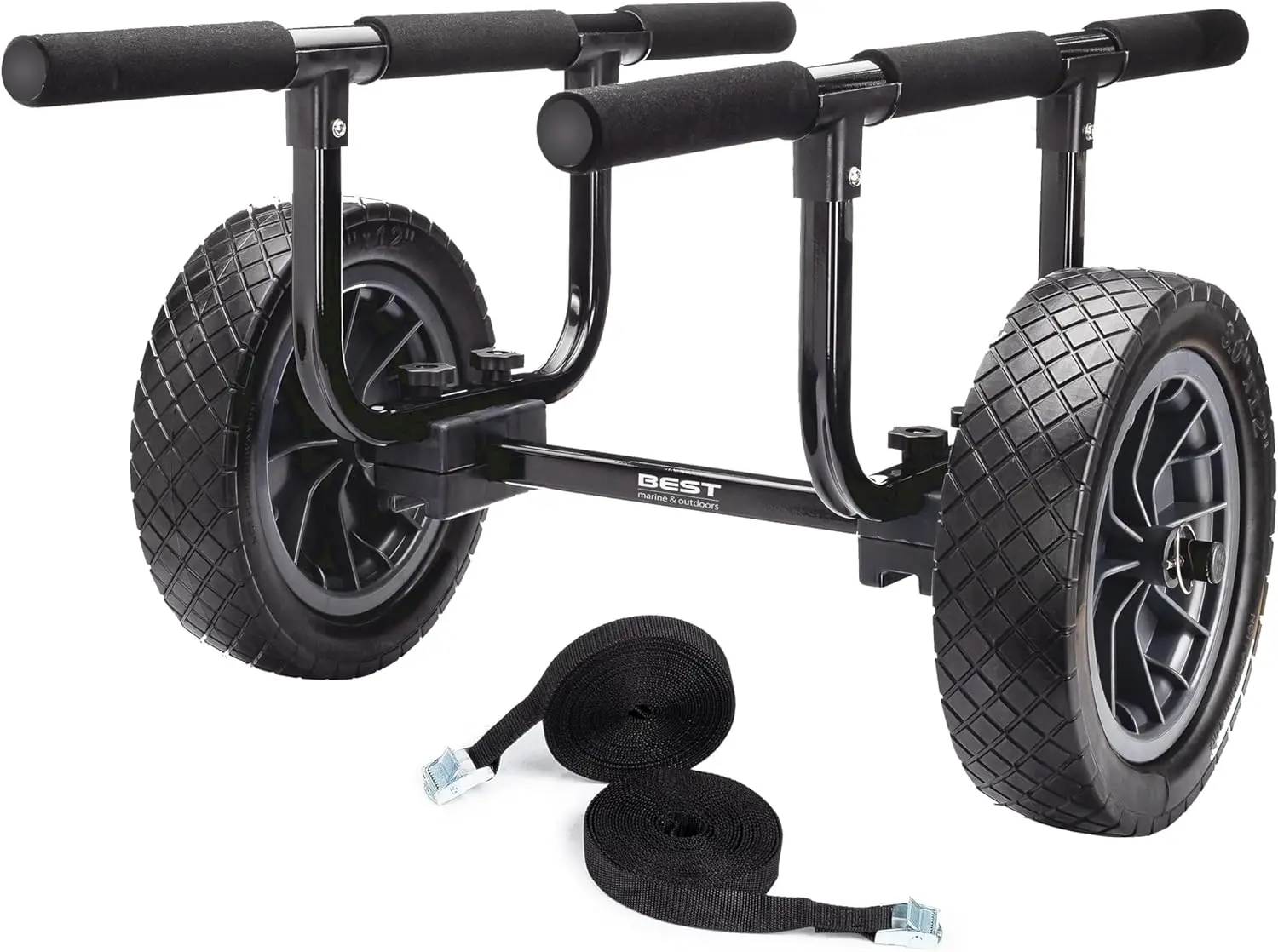 

Heavy-Duty Adjustable Kayak Cart with 450lb Capacity and Airless Wheels for Canoes and Kayaks
