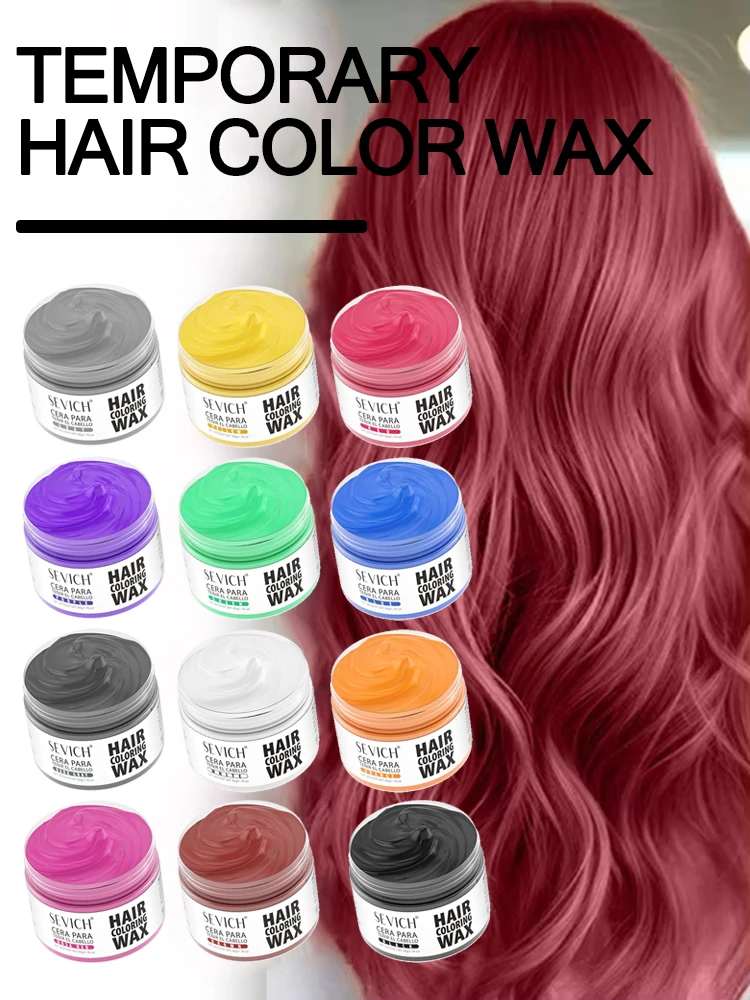 13 Farben Halloween Haarfarbenwachs 50g/120g DIY Temporäre Haarfarbe Haarwachs Haarfarbcreme für Alltag, Party, Cosplay, Männer & Frauen