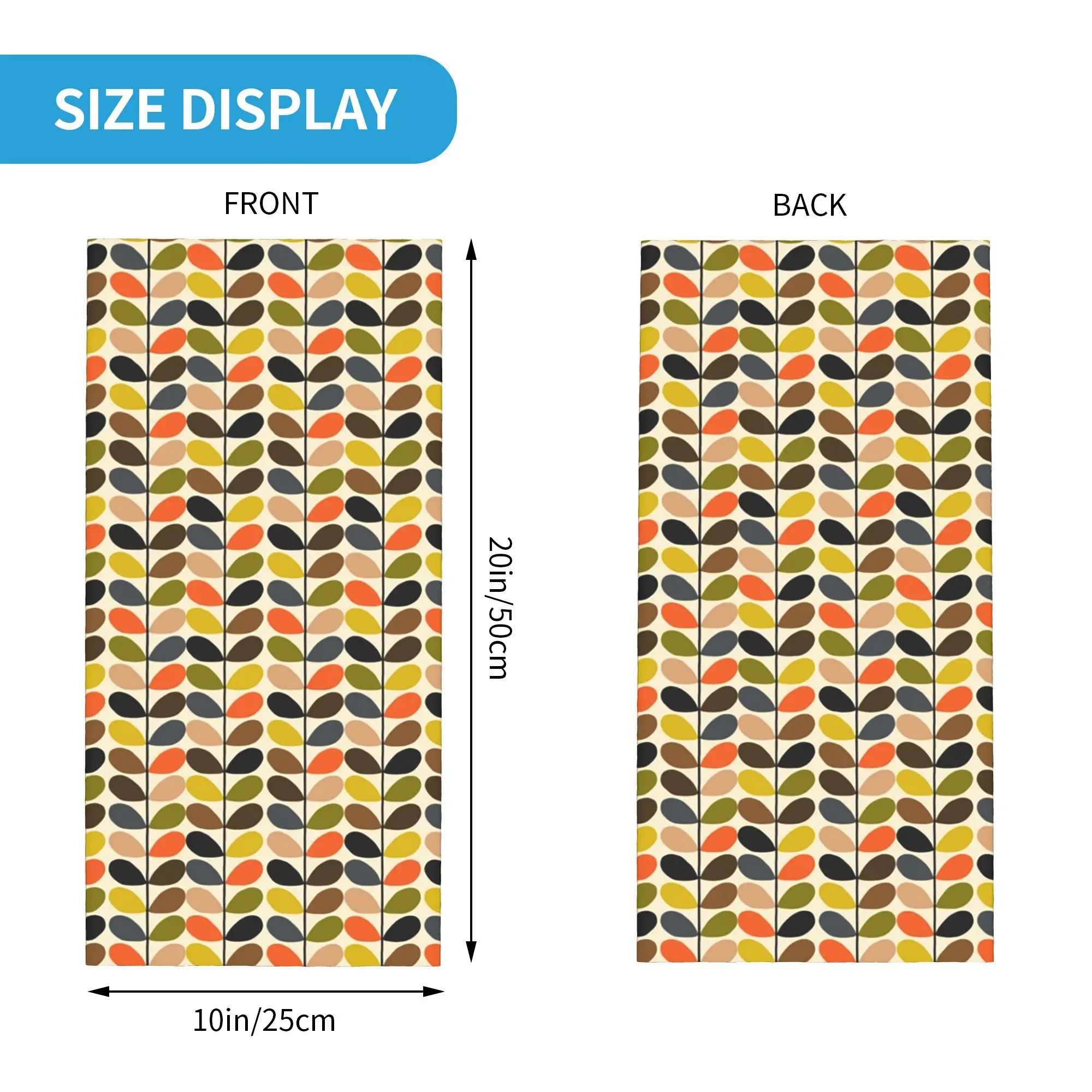 Orla Kiely Bandana Neck Warmer Women Men Winter Ski Hiking Scarf Gaiter Scandinavian Multi-stemmed Flower Face Cover