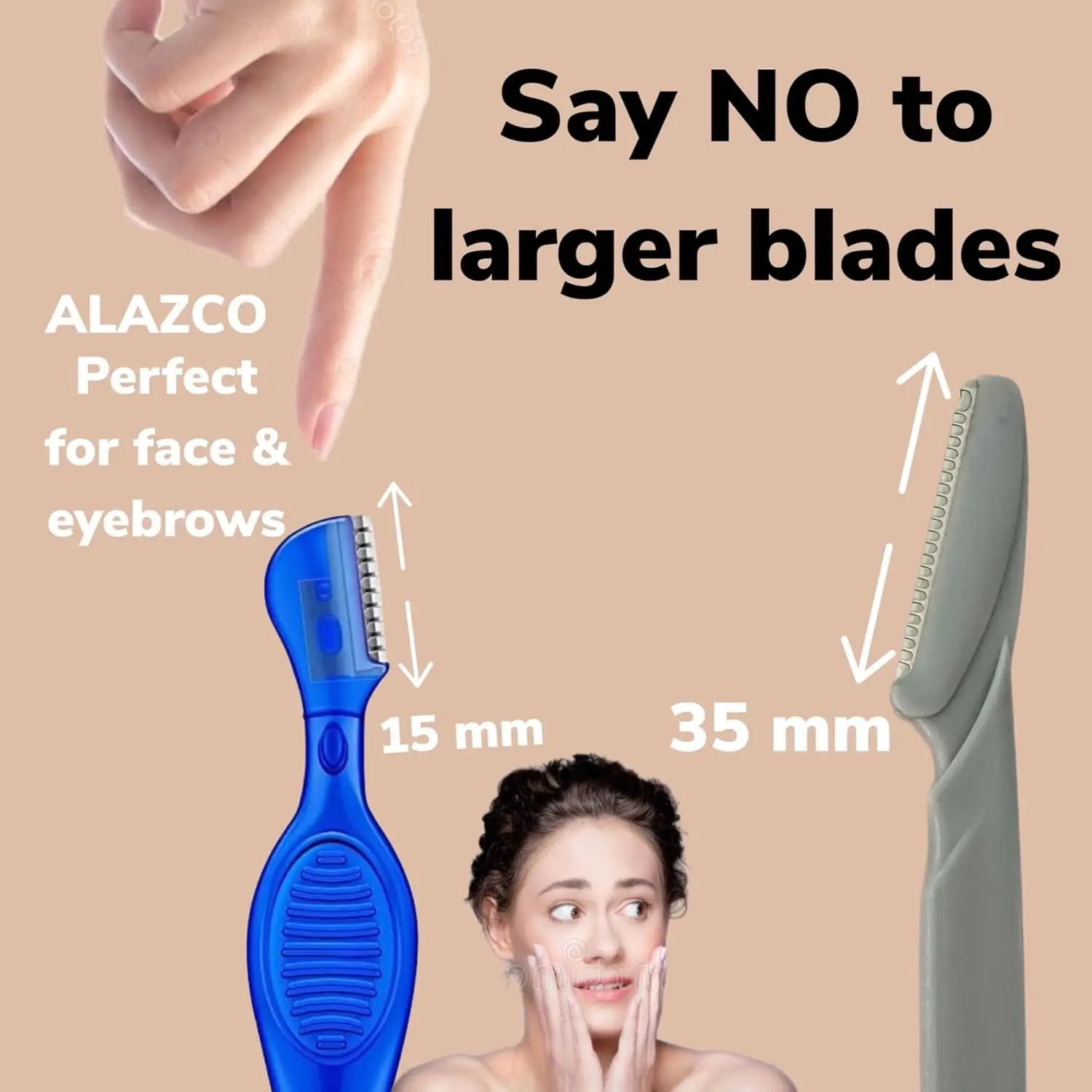 30 Pc Eyebrow Razor Precision Shaver for Facial Hair Removal Dermaplaning Tool with Handle Reusable Women Men - view 6