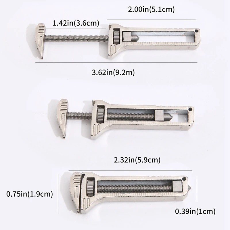 Mini Bottle Opener Wrench Rustproof Multi Tool Wrench Adjustable Pry Bar Portable Alloy Multi-Tool Screwdriver Tip