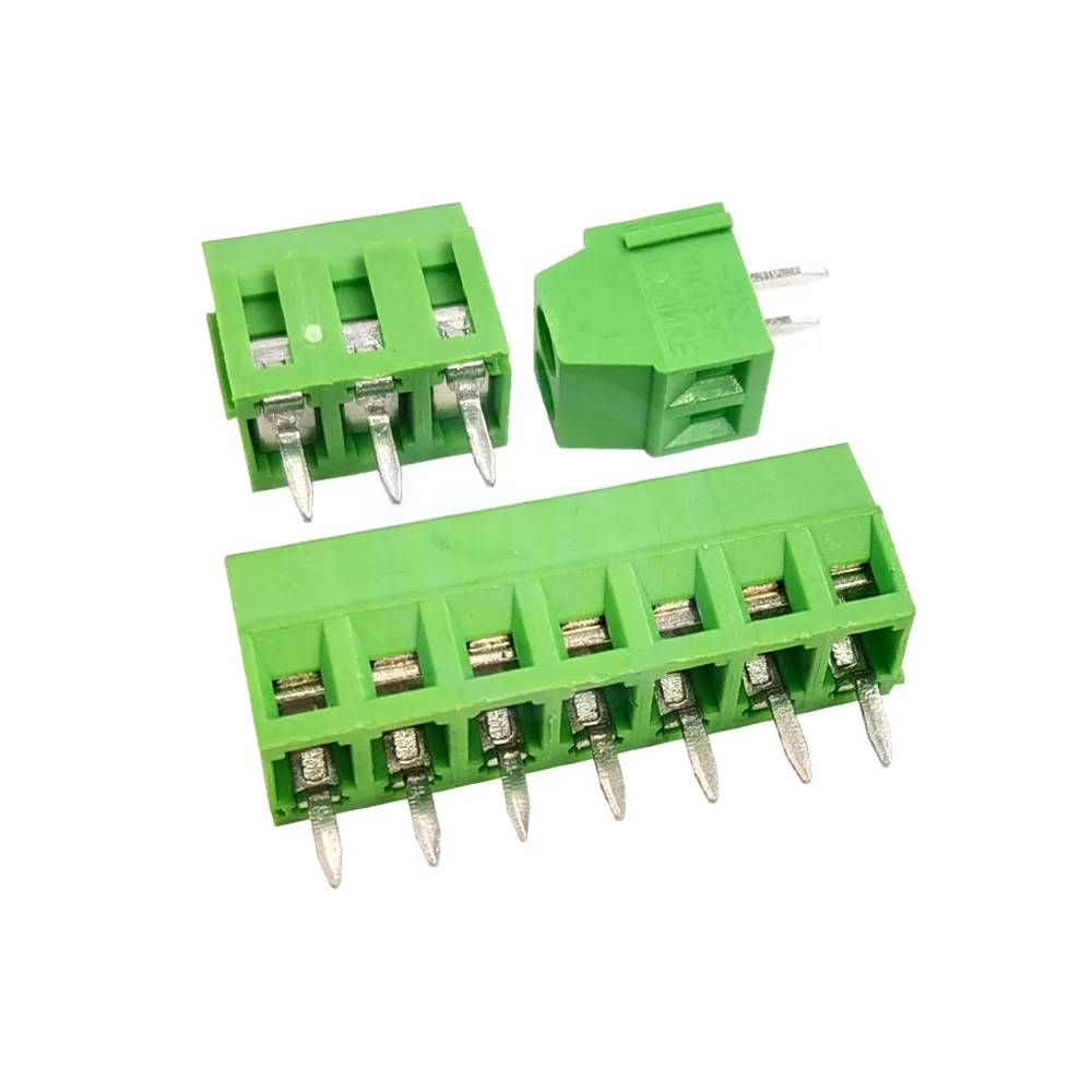 (10 pcs) KF128 3.5mm 3.81mm Screw PCB Terminal Block Green Terminal Block 3.5 / 3.81 2-4Pin JM128