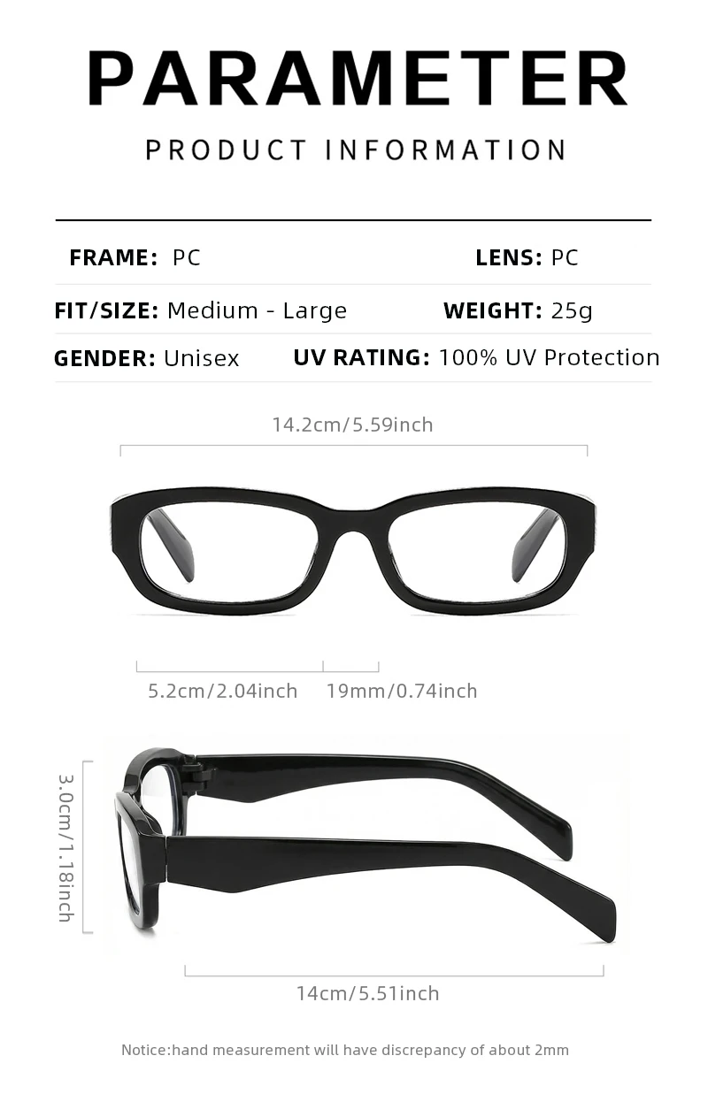 Modische kleine rechteckige photochrome Brille für Damen, klassische Farbwechselbrille, stilvolle tägliche dekorative Brille – Detail 5
