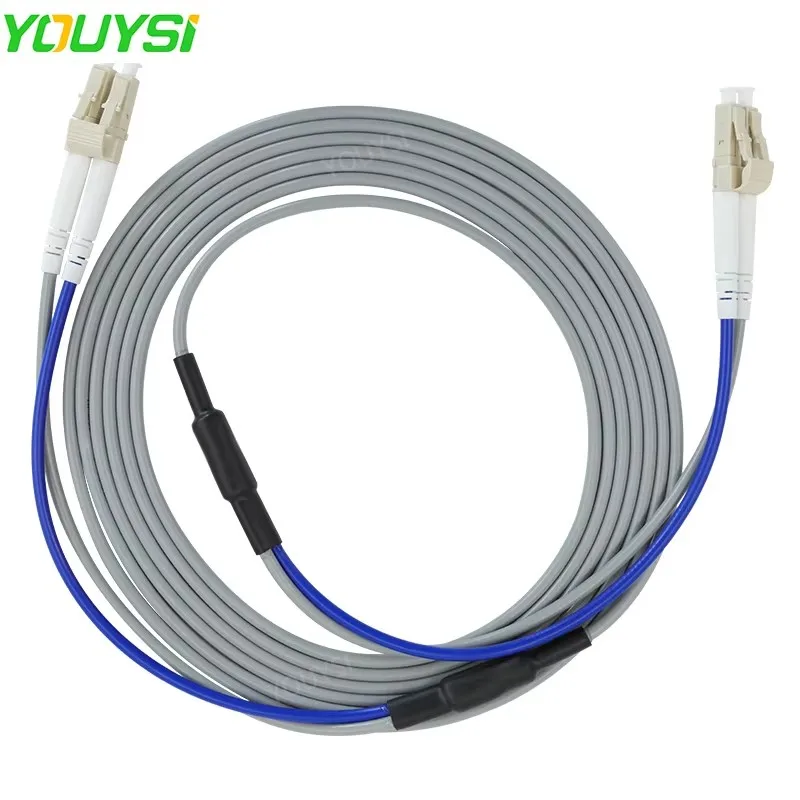 YOUYSI LC/UPC-LC/UPC Singlemode Armored Patch Cord 2 cores 3M-30M SM PVC Jacket SC LC FC fiber Optical Fiber Jumper Cable