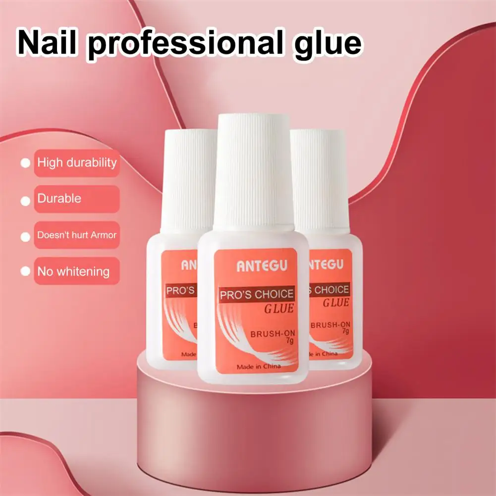 7g  Nail Paste Gel Healthy Clear High Hardness Sticky Gem Glue Long Lasting Non-Irritating Nail Glue