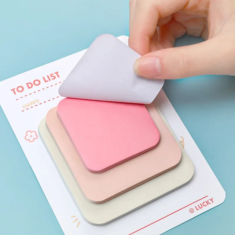 90Pcs/Pack Memo Candy Color sticky Notepad Message Blank solid color bookmark mark paper Office Supply Notes stationery