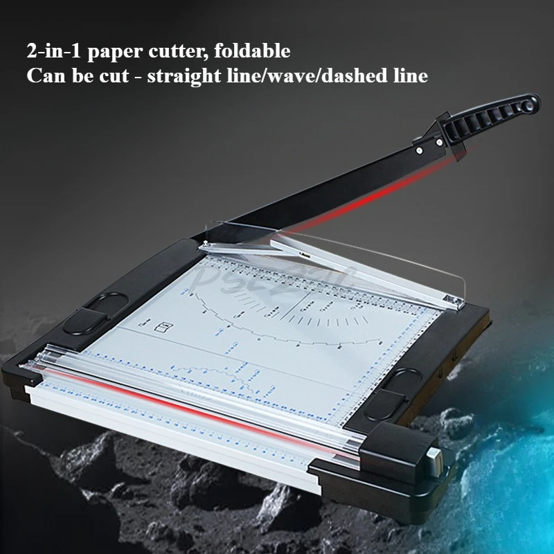 Taglierina di carta multifunzionale creativa Taglierina di carta 2 in 1 Tutta la taglierina di carta Linea punteggiata in pizzo Interruttore a coltello pieghevole per ufficio