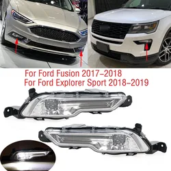 Foglight Foglamp For Ford Explorer Sport Fusion Mondeo 2017 2018 2019 Car LED Front Bumper Fog Light DRL Daytime Driving Lamp