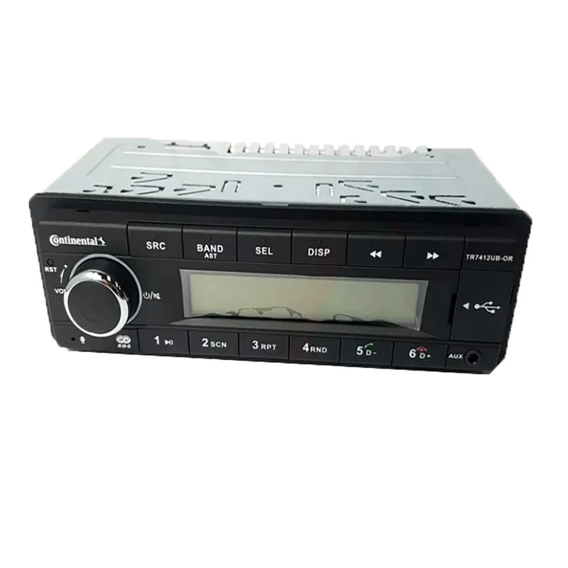 TLF VDO 12V Rádio RDS USB MP3 WMA Retroiluminação Azul VDO TR711U-BU