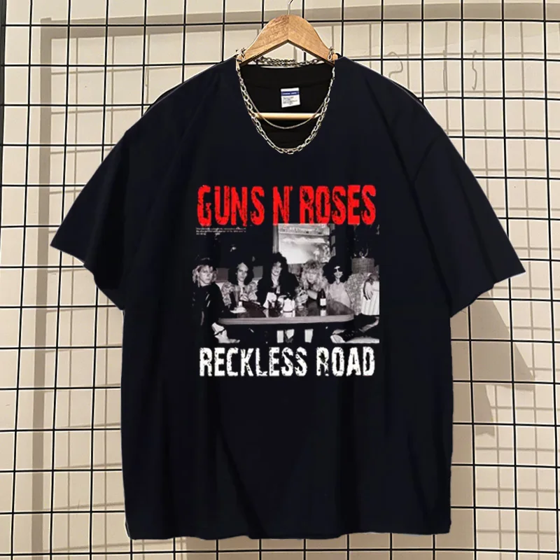 

Rock Guns'N 'Roses Guns and Roses Guns and Roses Guitar Player Slash Electronic DJ Short Sleeve T-shirt Maillot Ciclismo Hombre