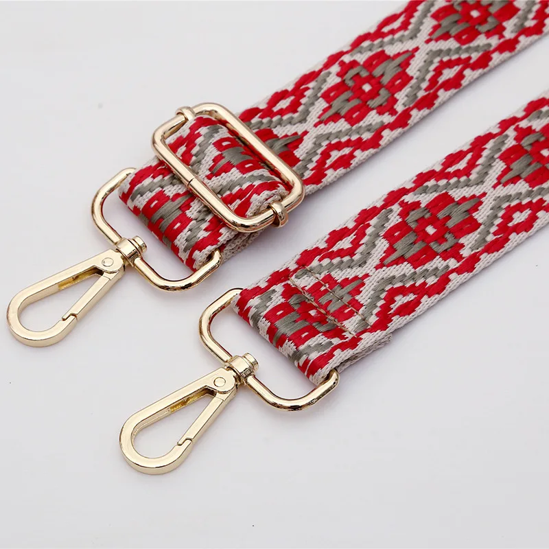 Adjustable Embroidered Women's Accessories Replacement Crossbody Belts for Women Bag 3.8cm Wide Bag Shoulder Strap 80-140cm