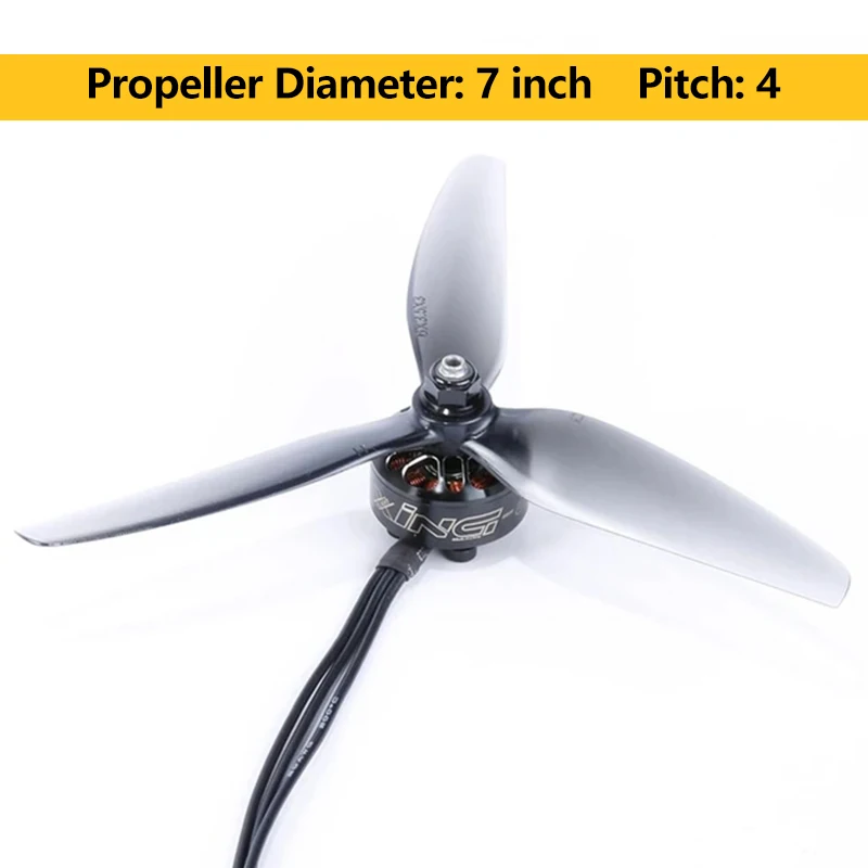 6/10Pairs HQProp 7X4X3 7040 DP7 Propeller 3-Blade CW&CCW PC Props For RC FPV Racing Freestyle Long Range Drone Quadcopter