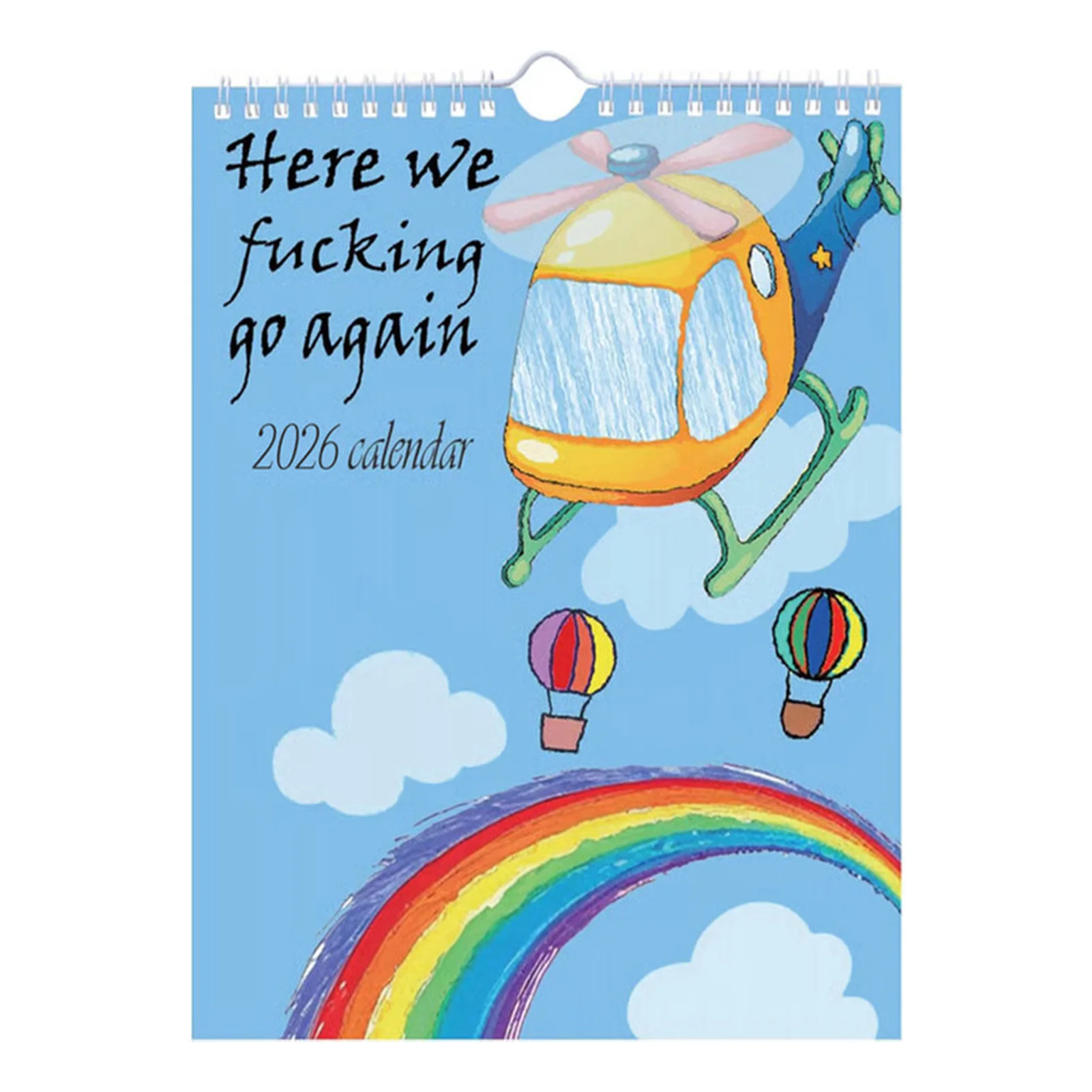 2026 الإبداعية السفينة الدوارة التقويم قوس قزح اللون فريد شهري جدار مخطط مضحك مكتب ديكور المنزل مكتب التقويم دفتر