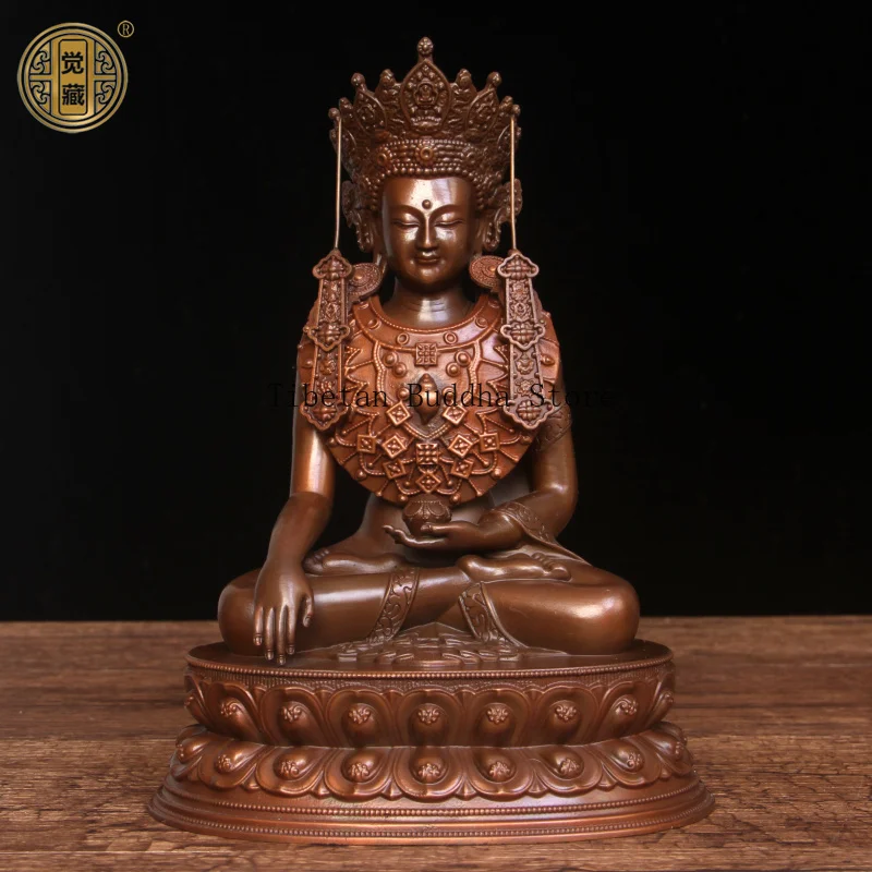 Copper Awakening Buddha Buddha Statue Ornament Tibetan Tantra Home Living Room Temple Worship, Crafts Ornament