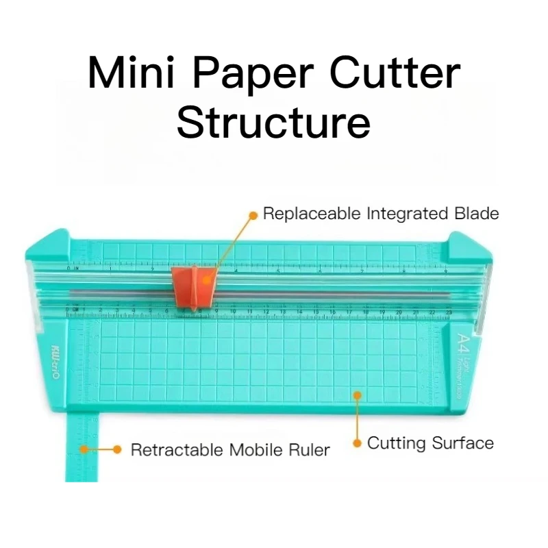 KW-TRIO قاطع الورق اليدوي المدمج DIY ماكينة تشذيب الورق المحمولة عالية الكفاءة وخفيفة الوزن ماكينة تشذيب الورق المحمولة