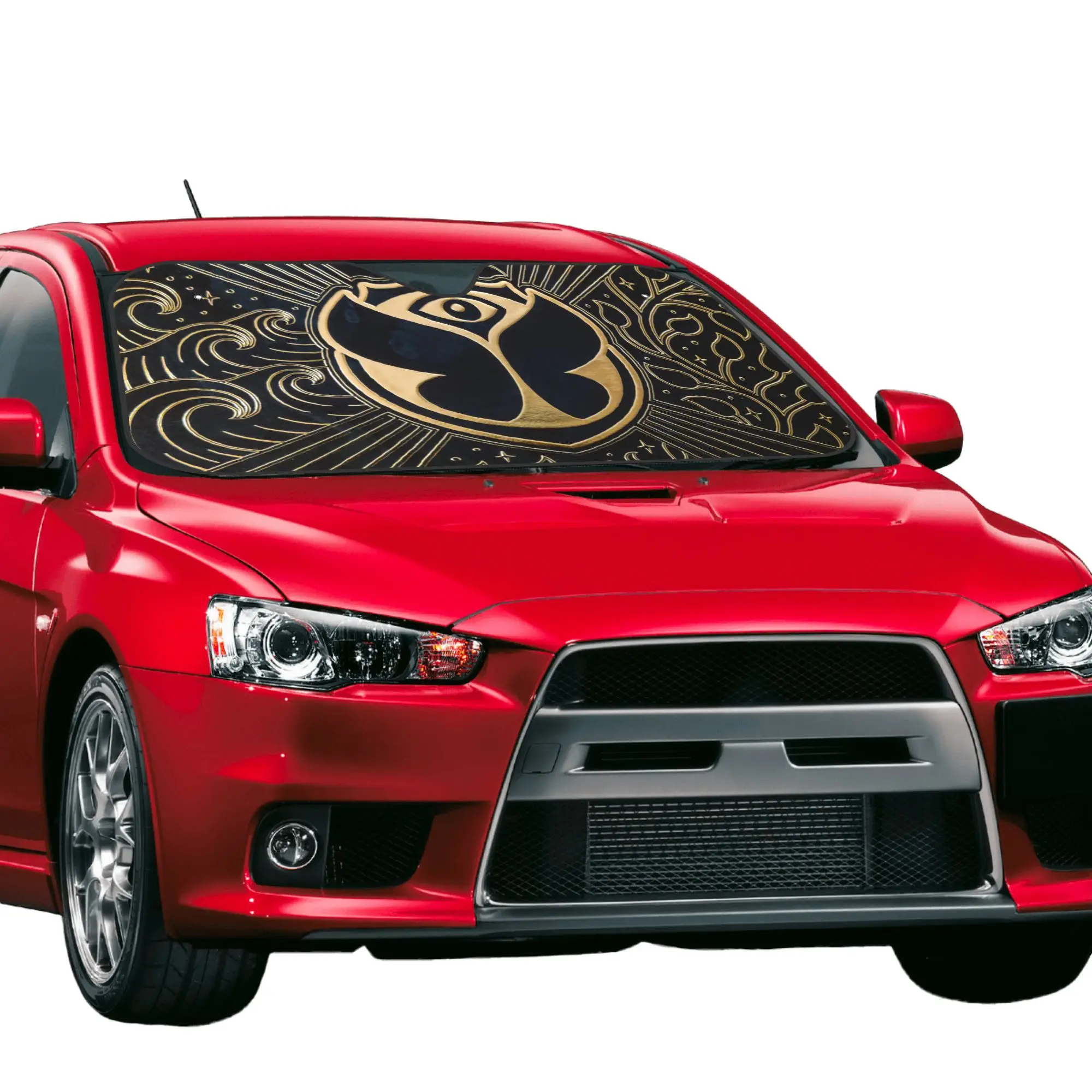 Car Front Windshield Sun Visor Tomorrowland Party Electronic Dance Festival UV Protection Sun Shade Covers Car Solar Protection